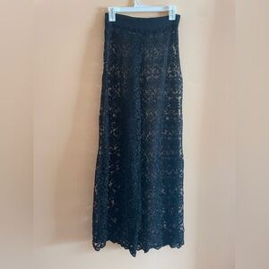 Black Lace Beaded Pants